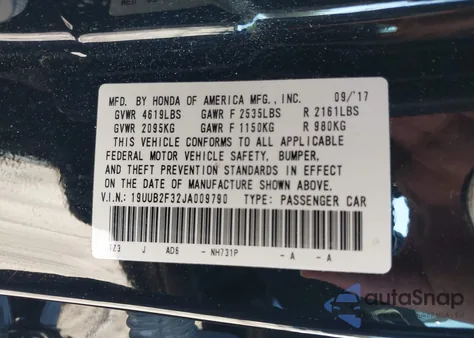 2018 Acura Tlx z USA, uszkodzony, nr VIN 19UUB2F32JA009790